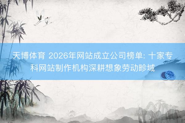 天博体育 2026年网站成立公司榜单: 十家专科网站制作机构深耕想象劳动畛域